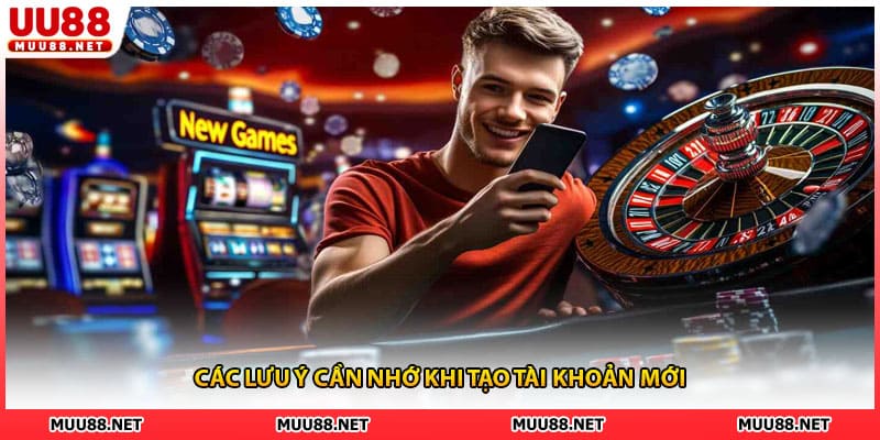 Các lưu ý cần nhớ khi tạo tài khoản mới